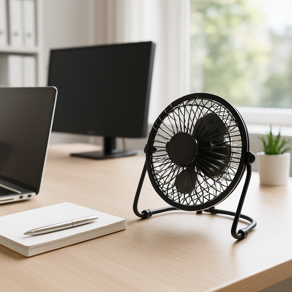 Desk Placement USB desk fan office scene