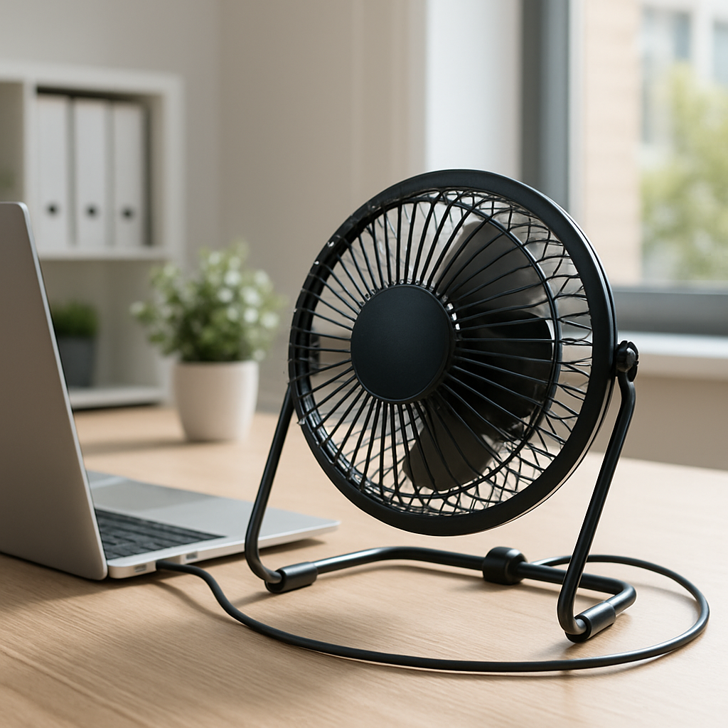 USB Power USB desk fan office scene